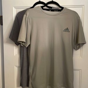 One adidas workout shirt and one cool keep